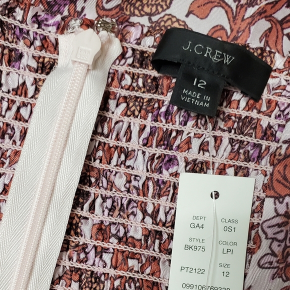 NWT J. Crew Sweetheart long-sleeve midi dress in fête floral Size 12 - Picture 5 of 9